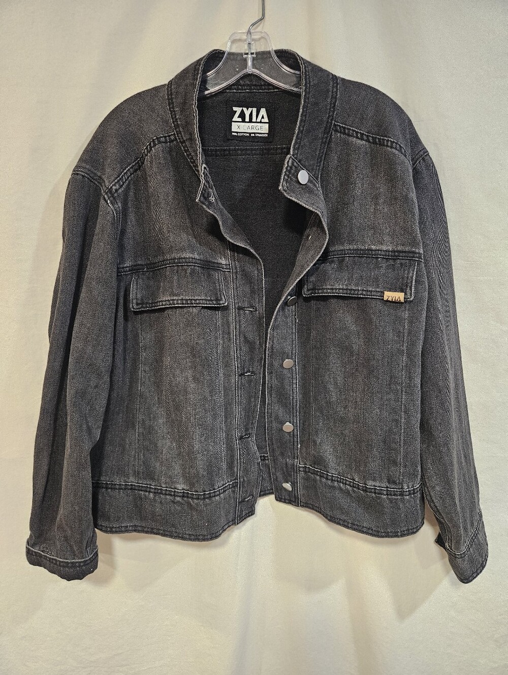 ZYIA Black Washed Denim Jacket